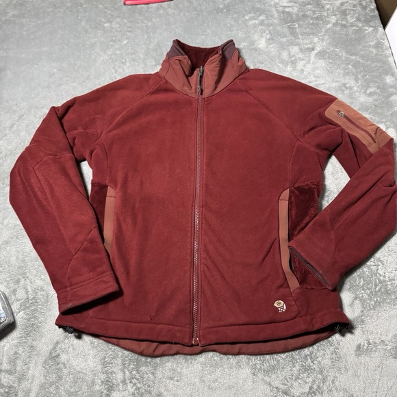 Mountain Hardwear Jackets & Blazers - MOUNTAIN‎ HARDWARE WOMENS OAKORAM RED FLEECE FULL ZIP SIZE MEDIUM
